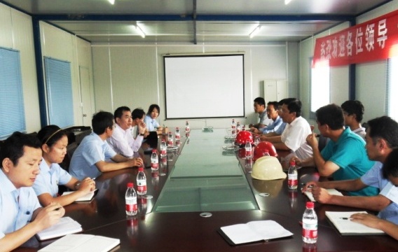 集团总裁到泰州项目查抄领导工作